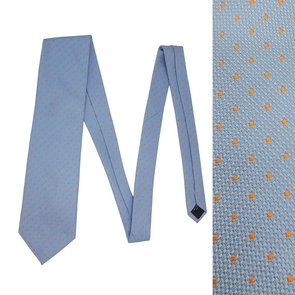 Vintage VENETTO COLLECTION MEN'S Classic TIE Blue 100% POLYESTER Grenadine